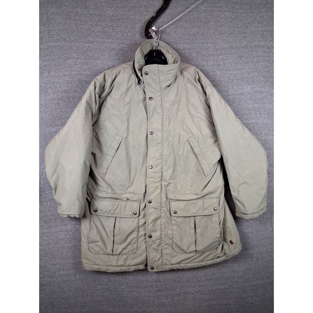 Woolrich Mens Coat 2xl Green Fieldstone Nylon Coat Quilted Lined Chore Warm